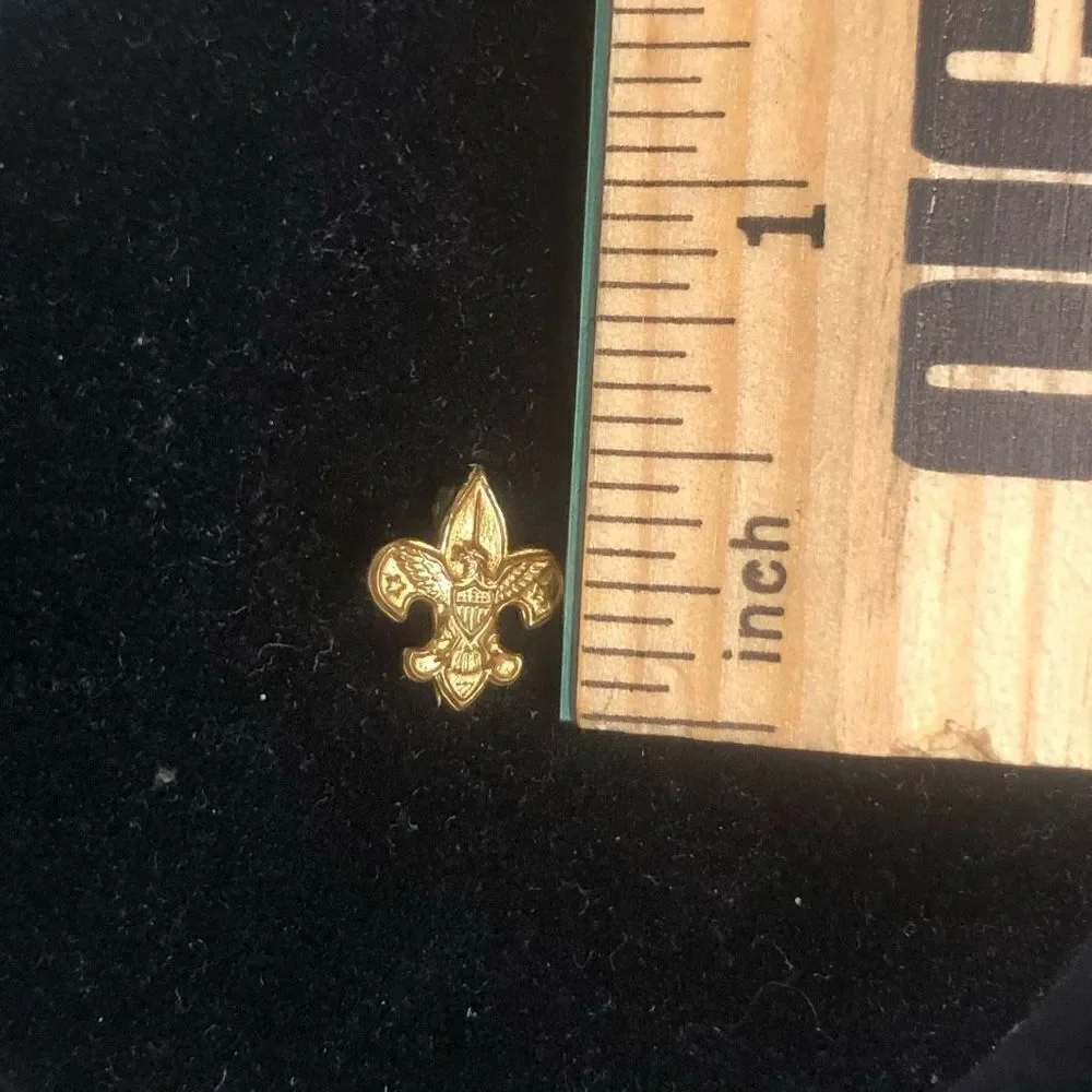 vintage bsa boy scouts of america pin pat 1911‎ fleur de lis eagle 1/2 inch